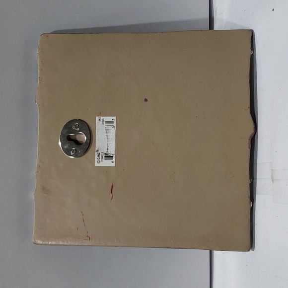 GANZ Wall Tile Art; Cross, Leaves & Daisies. Yellow/Brown/Greens EUC - Picture 3 of 8